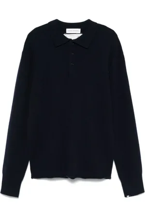 EXTREME CASHMERE Suéter estilo playera tipo polo con costuras decorativas