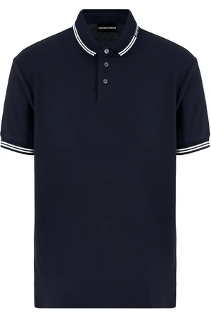 Emporio Armani Playera tipo polo con logo en el cuello