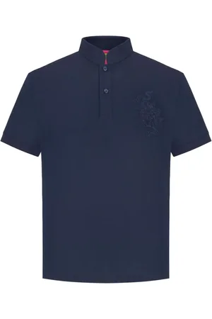 SHANGHAI TANG Playera tipo polo con cuello alzado