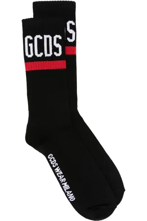 GCDS Calcetines con logo en intarsia