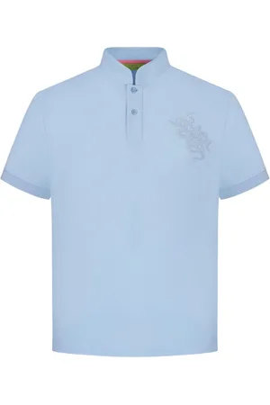 SHANGHAI TANG Playera tipo polo con cuello alzado