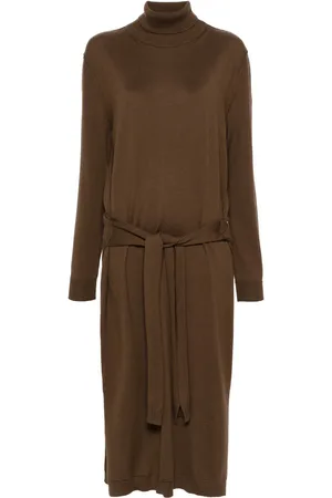 LEMAIRE Vestido midi con estampado trompe l