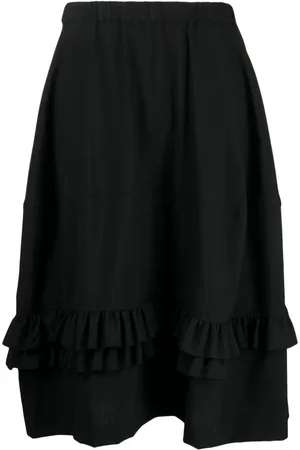 Comme des Garçons Falda con cintura alta y volantes