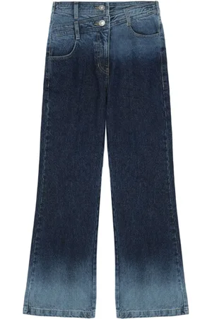 SJYP Jeans acampanados con estampado degradado