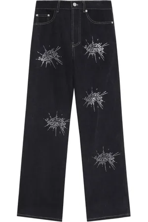 SJYP Jeans con apliques de strass