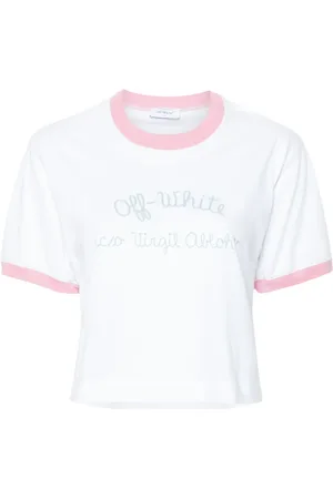 OFF-WHITE Playera corta con bordado