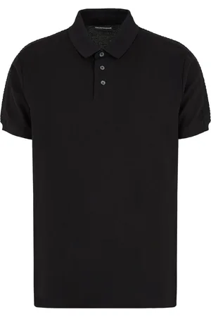 Emporio Armani Playera tipo polo con franja del logo