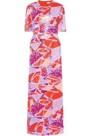 ROSETTA GETTY Vestido largo bordado con lentejuelas