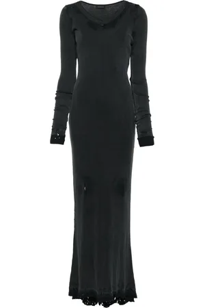 Balenciaga Vestido largo con diseño envejecido