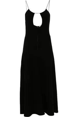 Saint Laurent Vestido midi con aberturas