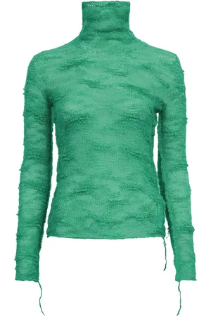 Maison Margiela Suéter semitransparente con cuello vuelto