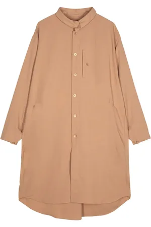 Issey Miyake Camisa sin cuello con botones