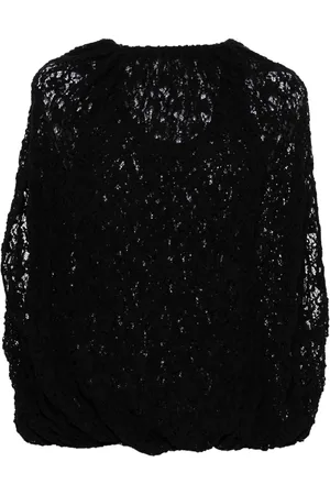 Jil Sander Blusa suelta con encaje bordado