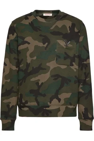 VALENTINO GARAVANI Sudadera con motivo militar y aplique del logo