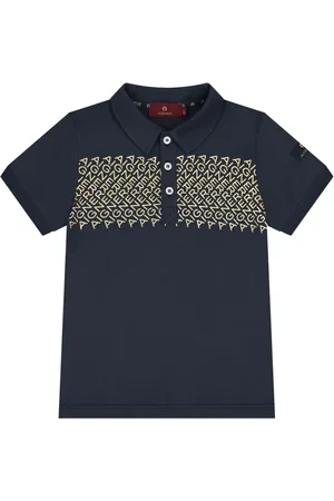 Aigner Playera tipo polo con logo estampado