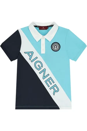 Aigner Playera tipo polo con logo estampado