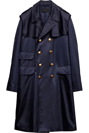 Prada Impermeable con doble botonadura
