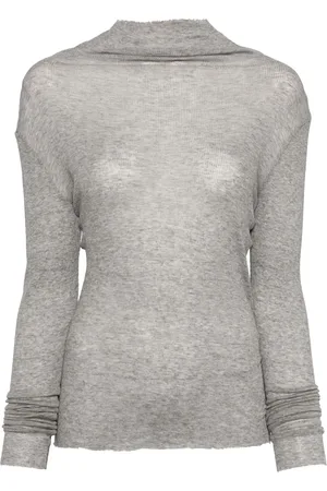 James Perse Top tejido de cachemira con cuello de tortuga