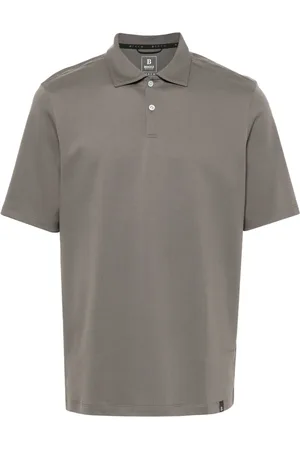 Boggi Milano Playera tipo polo de piqué de alto rendimiento