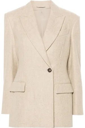 Brunello Cucinelli Blazer con acabado de fieltro
