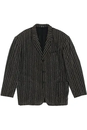 Jean Paul Gaultier Blazer con estampado de rayas diplomáticas 1980