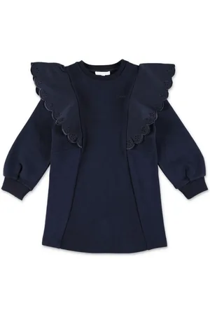 Chloé Vestido estilo sudadera con detalle de volantes