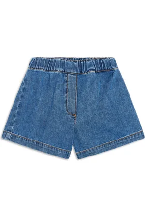 VERSACE Shorts de mezclilla con pretina elástica