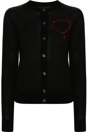 Dsquared2 Cárdigan con corazón bordado con mostacillas