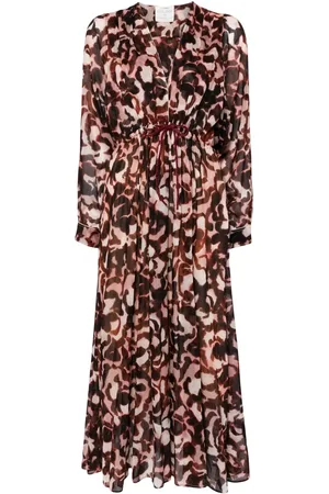 FORTE FORTE Vestido largo con rosas estampadas