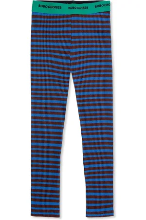 Bobo Choses Leggins tejidos de canalé con motivo de rayas