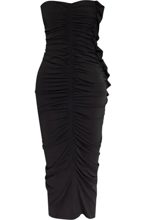 The Attico Vestido midi con diseño fruncido