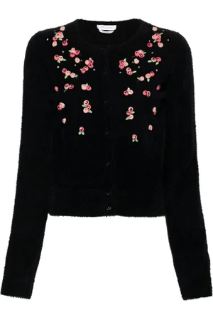 BLUMARINE Cárdigan tejido con aplique floral