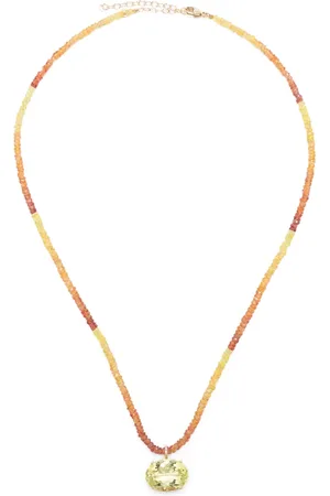 JIA JIA Collar Arizona en oro amarillo de 14kt con zafiro y citrino