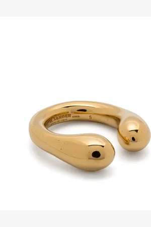 Jil Sander Anillo bañado en oro