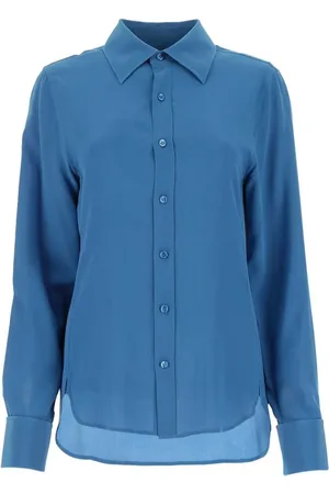 Saint Laurent Camisa slim de seda