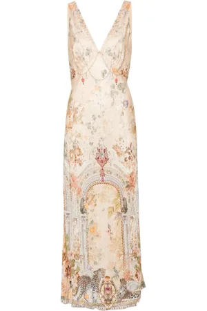 Camilla Vestido midi con motivo en jacquard