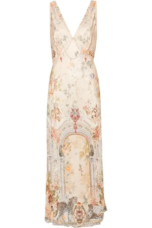 Camilla Vestido midi con motivo en jacquard