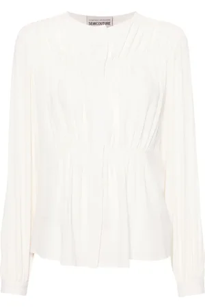 SEMICOUTURE Blusa con detalle plisado