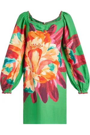 Farm Rio Vestido corto Green Tropicart