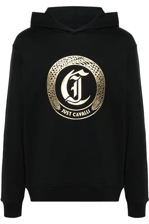Roberto Cavalli Hoodie con aplique del logo