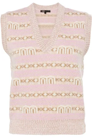 Maje Suéter en jacquard sin mangas