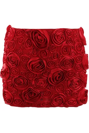 BLUMARINE Falda corta con aplique de rosa