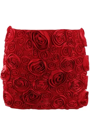 BLUMARINE Falda corta con aplique de rosa