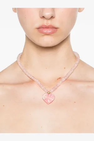JIA JIA Collar Aurora en oro amarillo de 14kt con cuarzo y rodocrosita