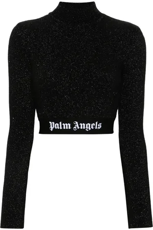 Palm Angels Suéter con franja del logo
