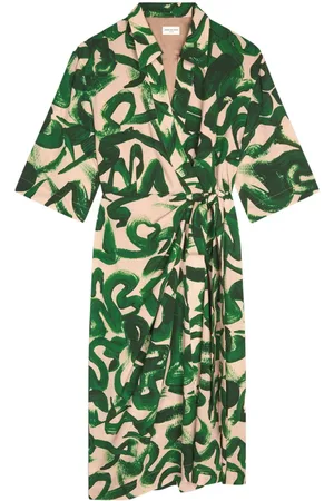 DRIES VAN NOTEN Vestido midi con estampado floral