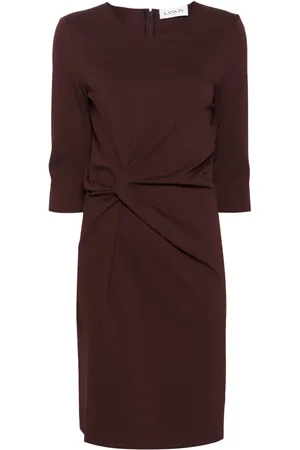 Lanvin Vestido midi con detalle retorcido