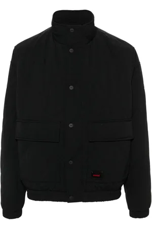 HUGO BOSS Chamarra impermeable con etiqueta del logo
