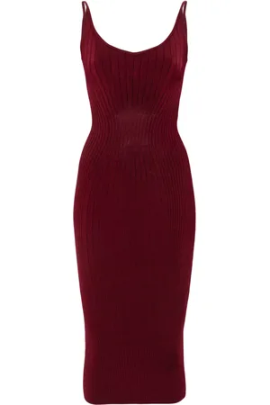 MUGLER Vestido corto tejido sin mangas