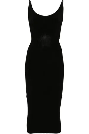 MUGLER Vestido corto tejido sin mangas